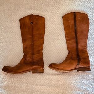 Frye Melissa Button Inside Zip Leather Boot size 9